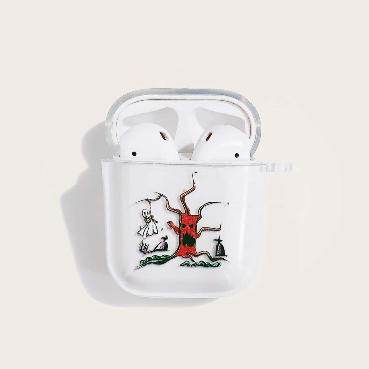 

Halloween Tree & Ghost Clear Airpods Case
