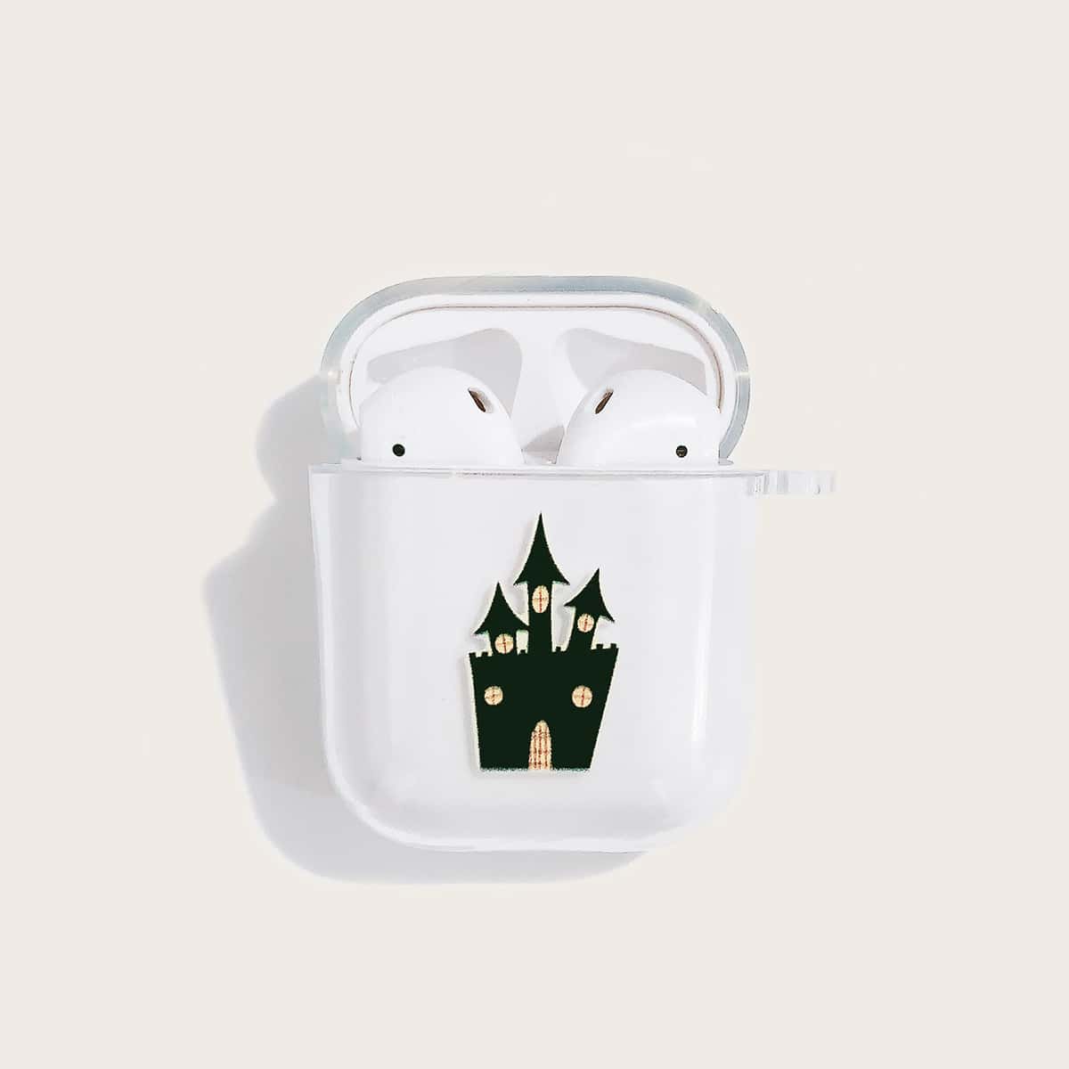 

Halloween Castle Print Clear Airpods Case