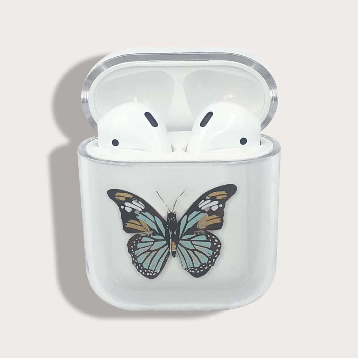 

Butterfly Print Clear Airpods Case