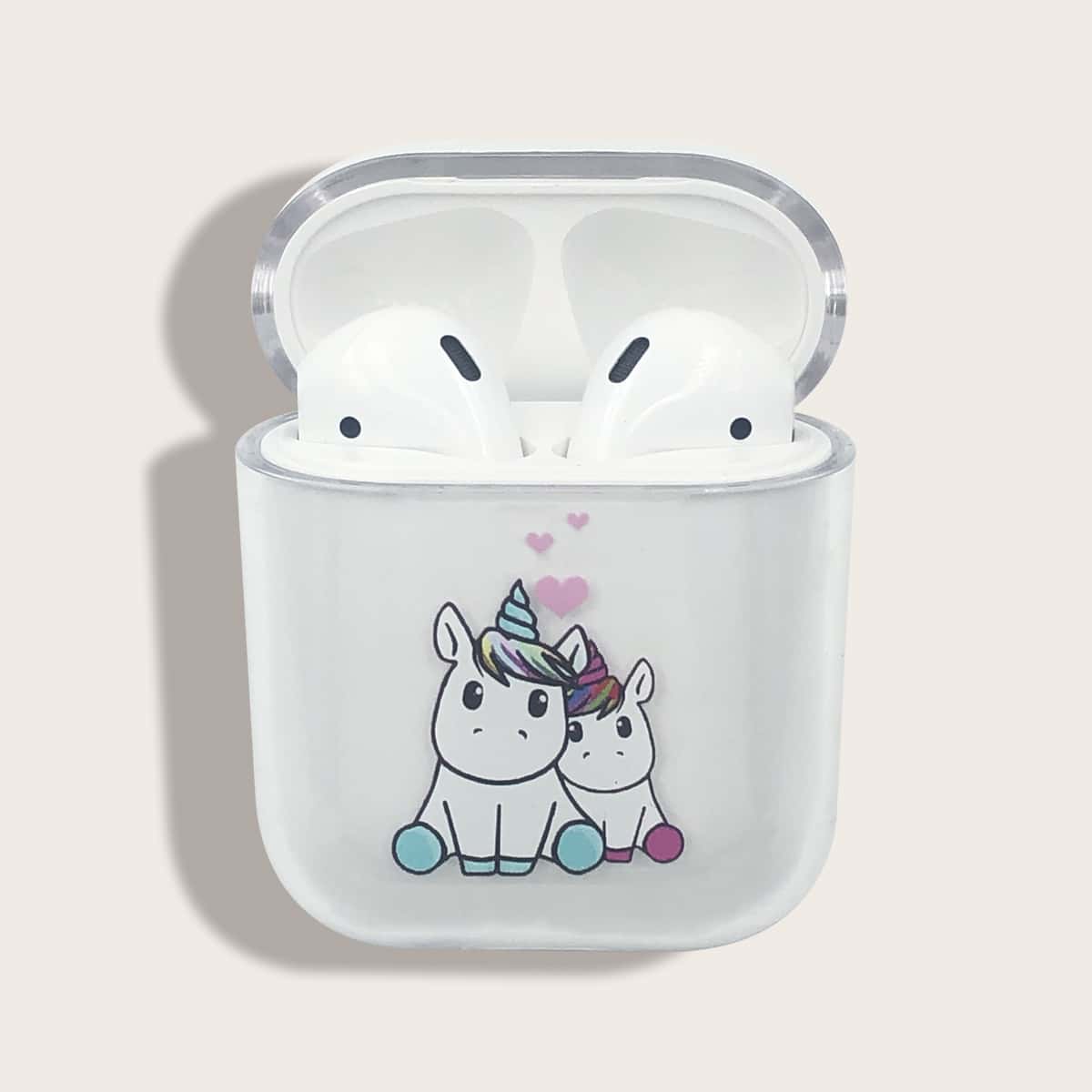 

Unicorn Print Clear Airpods Case