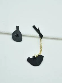 2入組麵條和碗設計胸針 - 彩色 - 查看 2