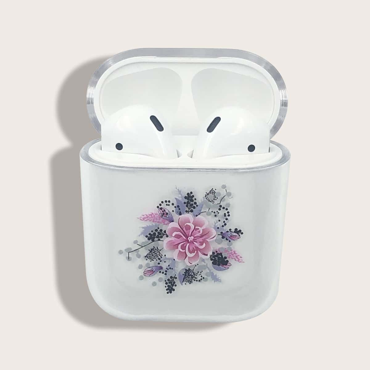 

Flower & Grass Print Clear Airpods Case