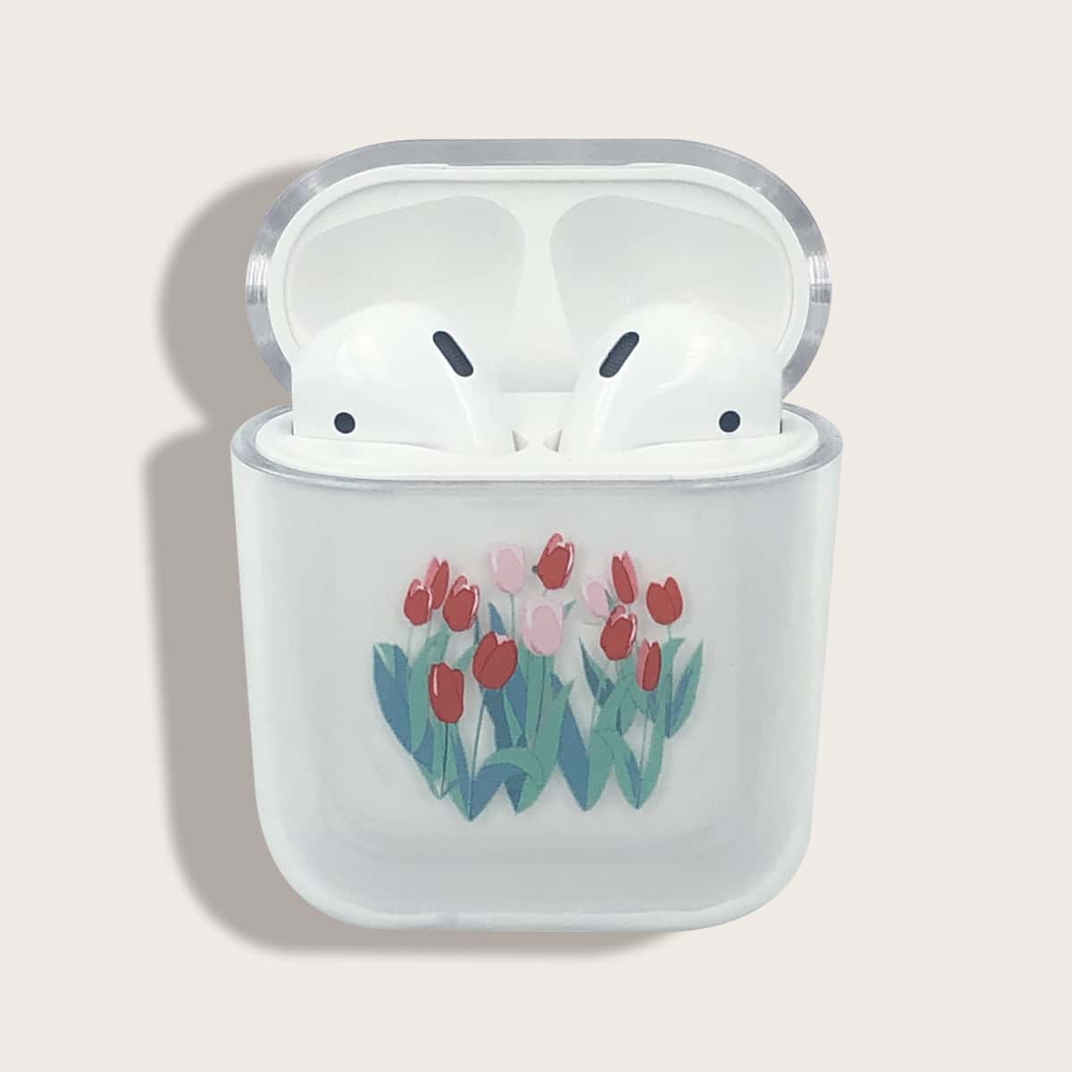 

Flower & Grass Print Clear Airpods Case