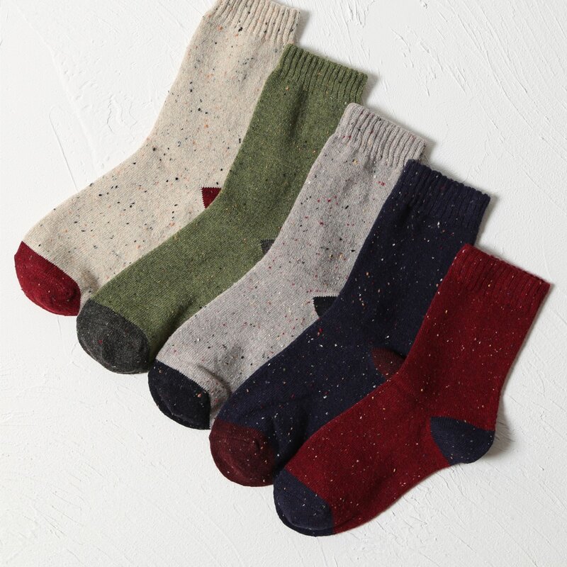 

5pairs Colorblock Socks, Multicolor