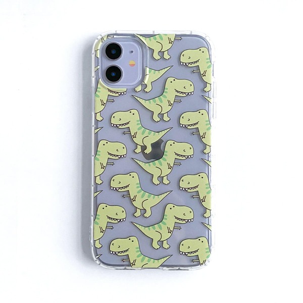 

Dinosaur Pattern iPhone Case, Yellow