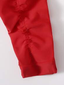 SHEIN Swim Summer Beach High Leg Bikini Panty - Red - View 4