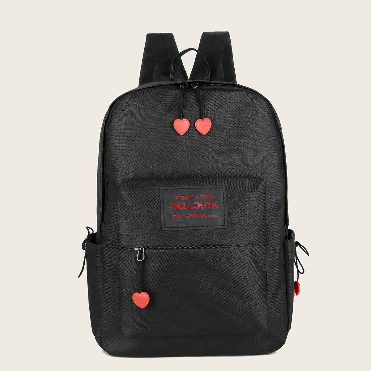 

Letter Graphic Large Capacity Backpack, Black