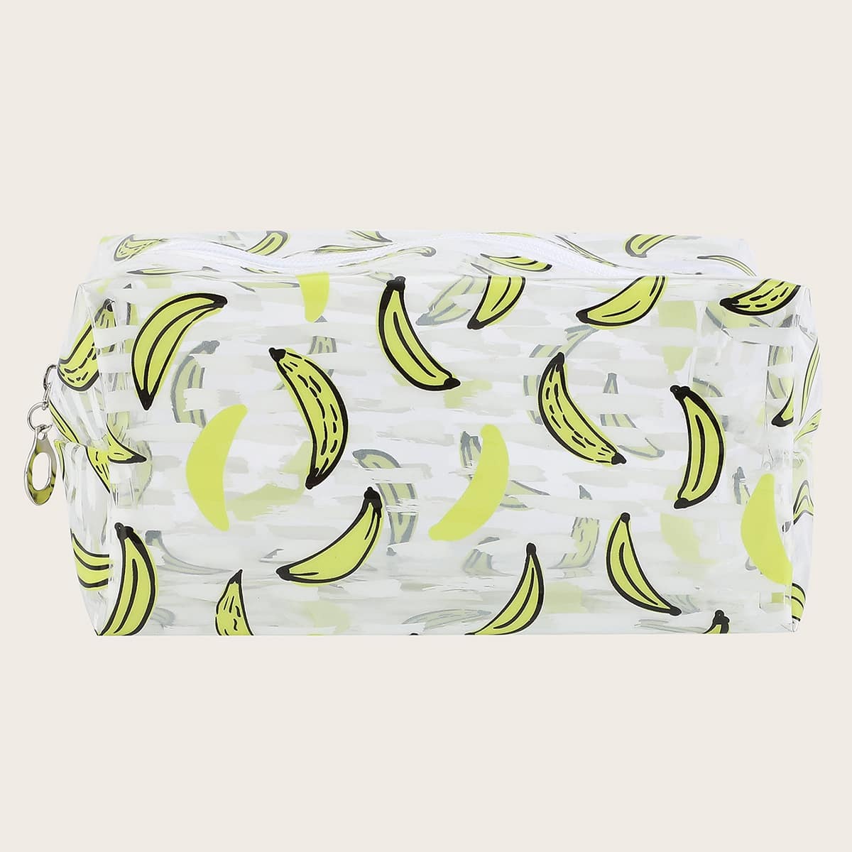 

Banana Pattern Transparent Makeup Bag, Multicolor
