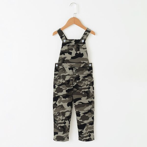 

Toddler Boys Camo Pockets Front Overall Jumpsuit, Multicolor