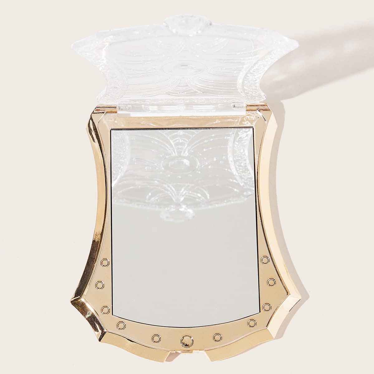 

1pc Vintage Mirror, Gold