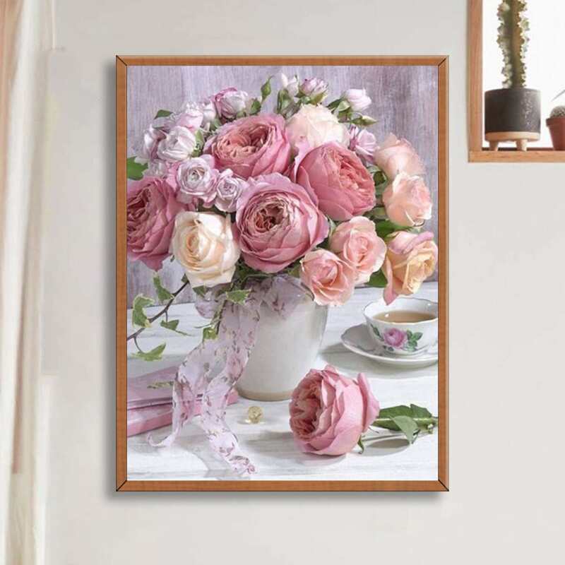 

Rose Print DIY Diamond Painting, Multicolor