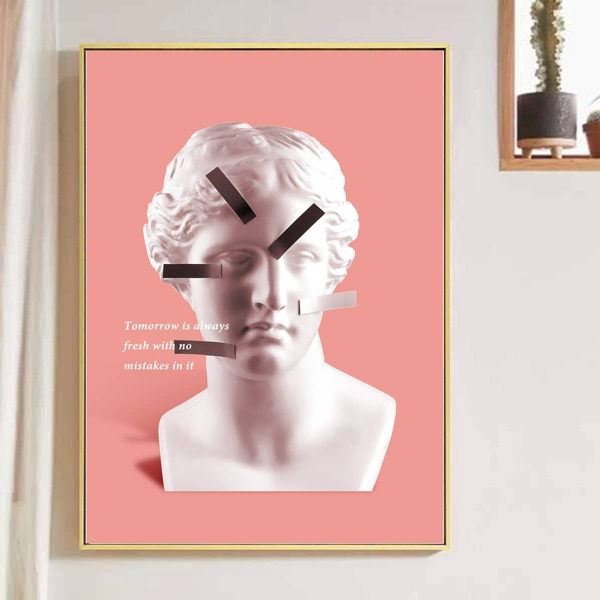 

Sculpture Print Wall Painting Without Frame, Multicolor