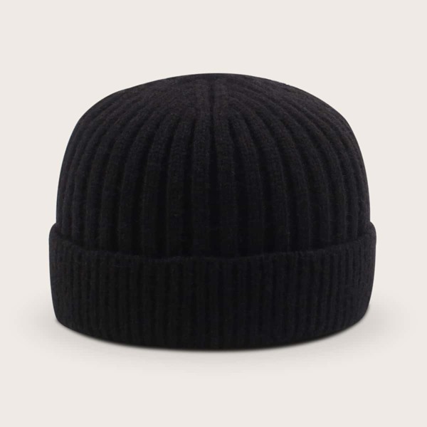 

Plain Knit Beanie, Black