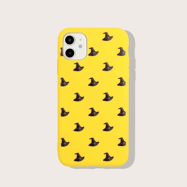 

Halloween Hat Pattern iPhone Case, Yellow