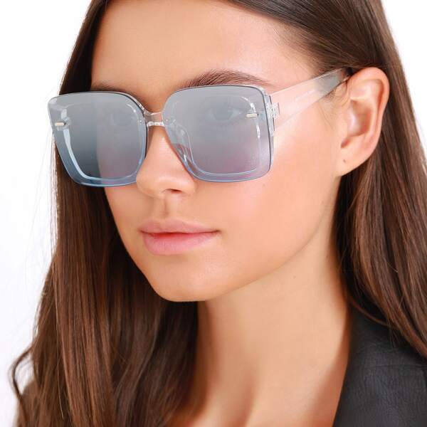

Frameless Square Acrylic Sunglasses, Baby blue