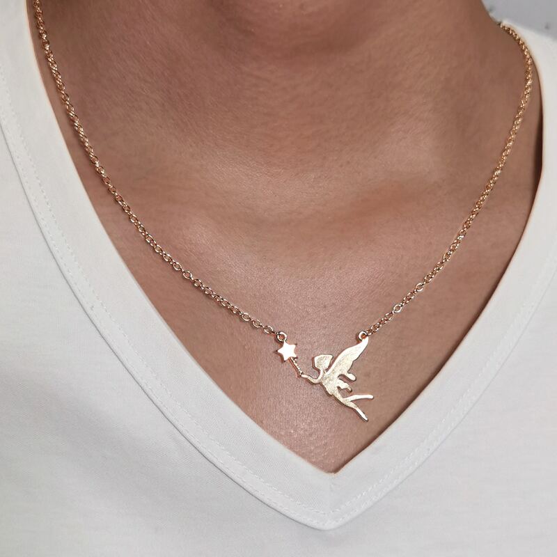 

Angel Pendant Necklace, Gold