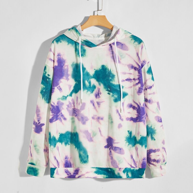 

Guys Tie Dye Drawstring Hoodie, Multicolor