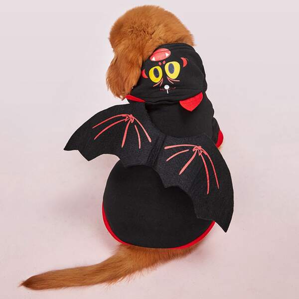 

Halloween Bat Design Dog Hoodie, Black