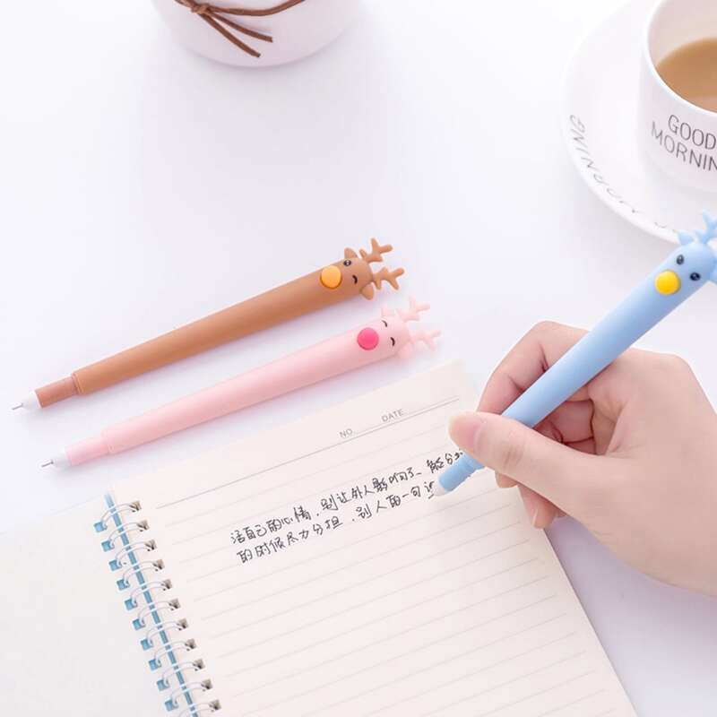

4pcs Cartoon Gel Pen, Black