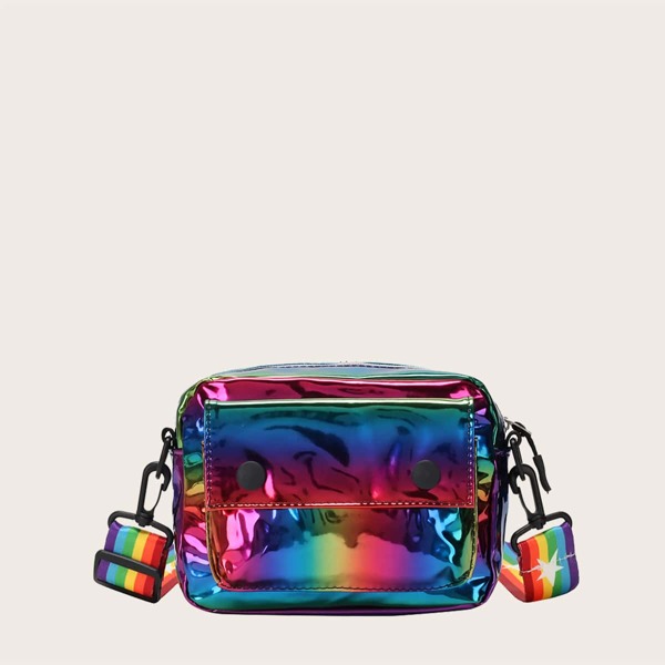 

Girls Holographic Crossbody Bag, Multicolor