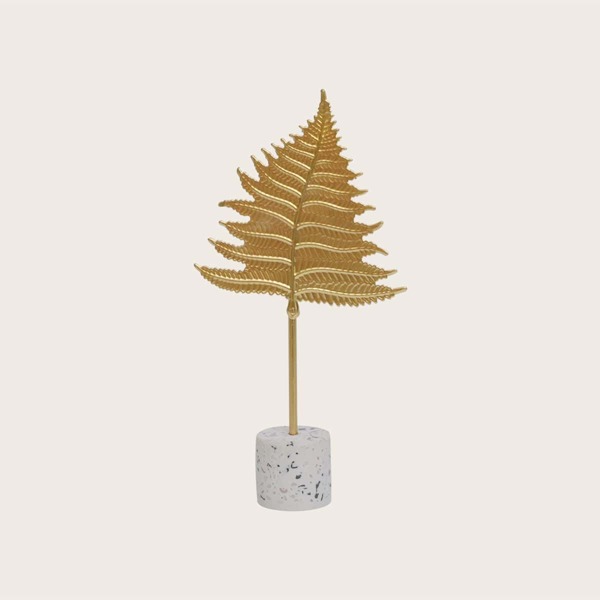 

1pc Tropical Leaf Desktop Decoration, Gold