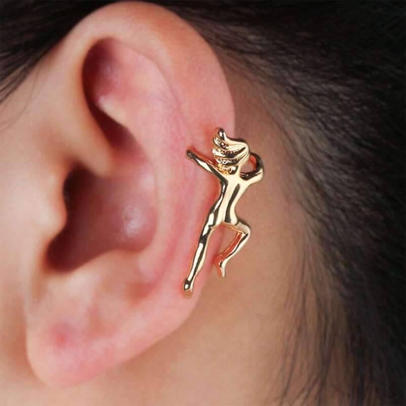 

1pc Figure Ear Cuff, Gold