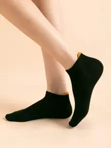 5pairs Simple Plain Socks
