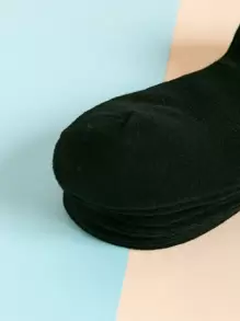 5pairs Simple Plain Socks