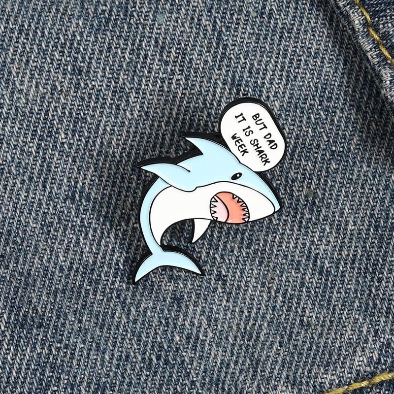 

Shark Design Brooch, Multicolor