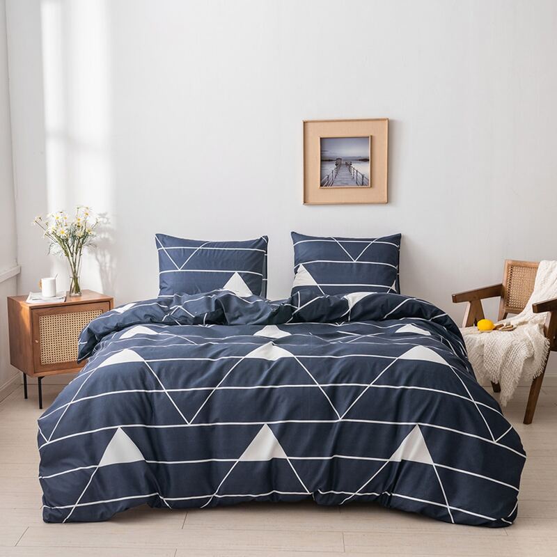 

Striped Pattern Duvet Cover Without Filler, Blue