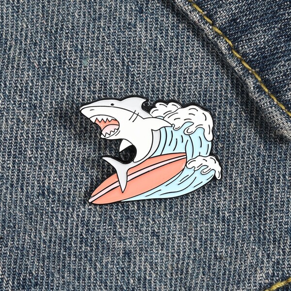

Shark Design Brooch, Multicolor
