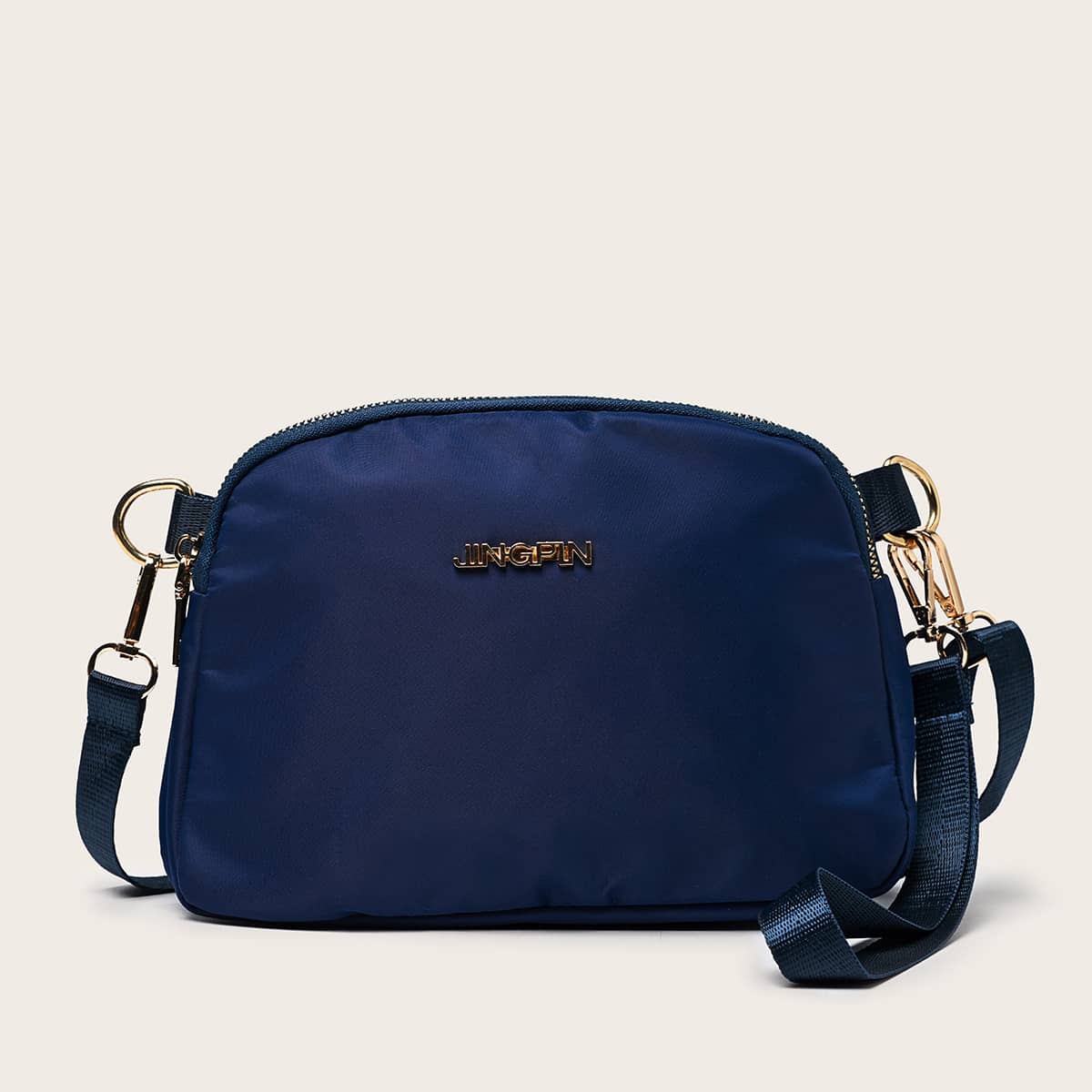

Letter Decor Crossbody Bag, Blue