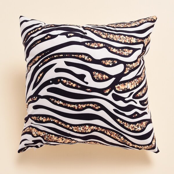 

Zebra Stripe Pattern Cushion Cover Without Filler, Multicolor