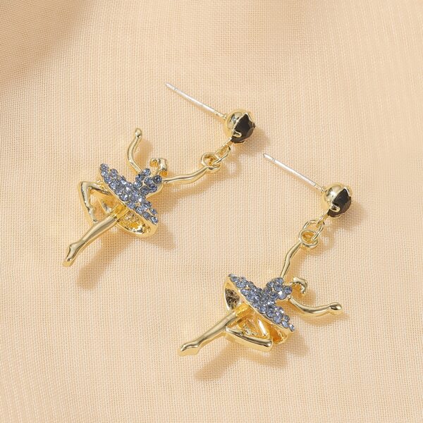 

Rhinestone Girl Drop Earrings, Blue