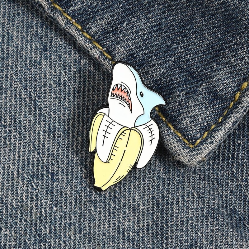 

Shark Design Brooch, Multicolor