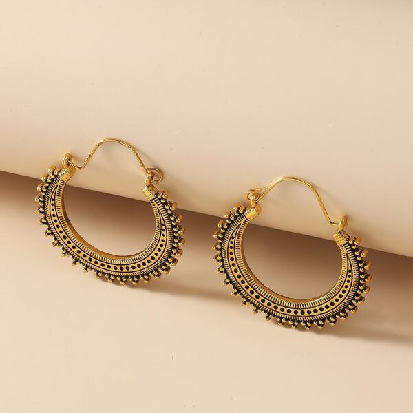 

Vintage Hoop Earrings, Gold