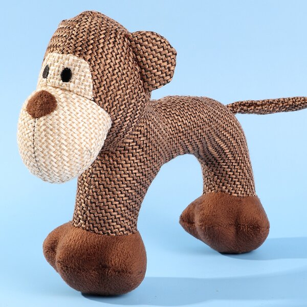 

Monkey Shaped Dog Sound Toy, Brown