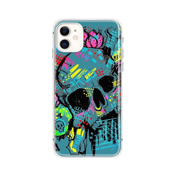 

Skull Pattern iPhone Case, Multicolor