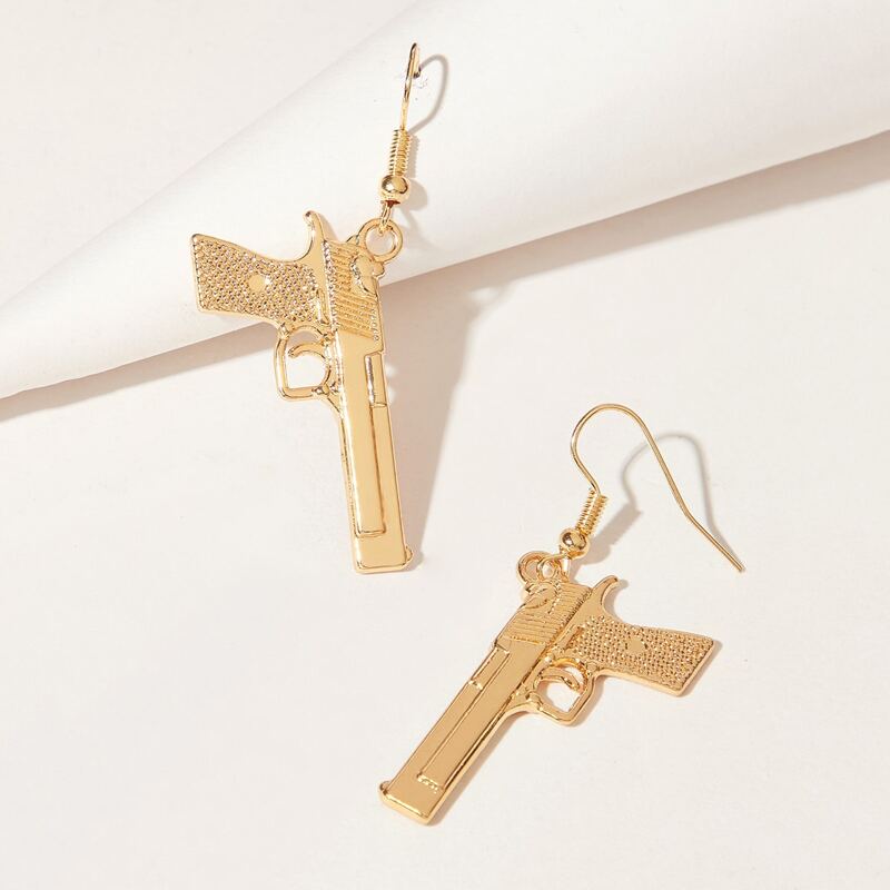 

Gun Drop Earrings, Gold