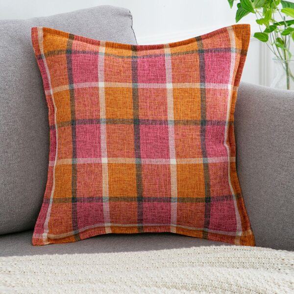 

Plaid Pattern Cushion Cover Without Filler, Multicolor