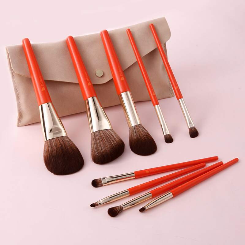 

9pcs Makeup Brush Set, Orange