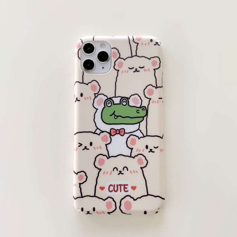 

Crocodile Cartoon Graphic iPhone Case, Multicolor