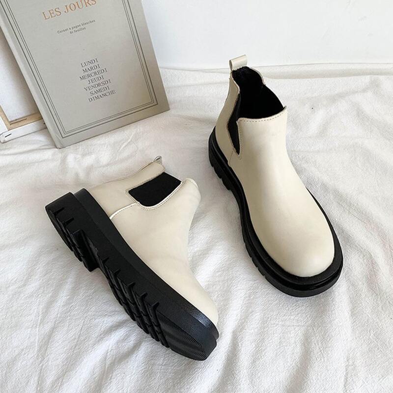 

Colorblock Chelsea Boots, Beige