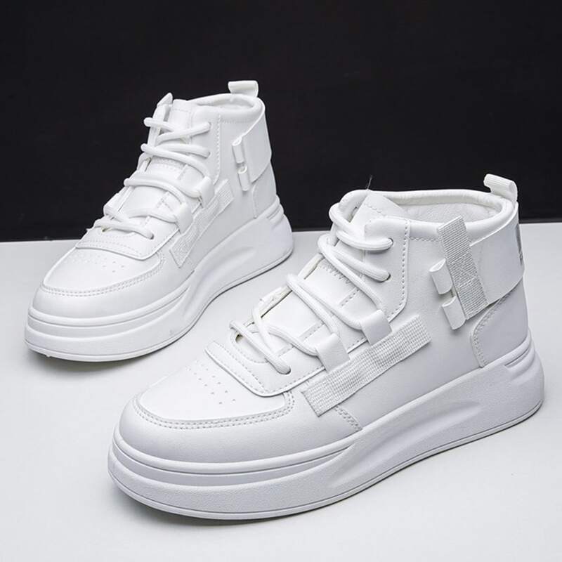

Solid High Top Skate Shoes, White