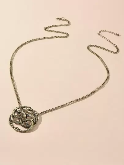 Collana pendente con serpente
