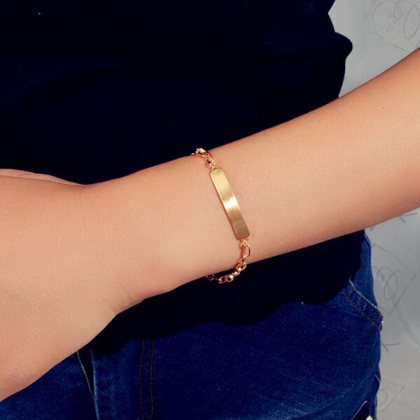 

Geo Metal Detail Bracelet, Gold