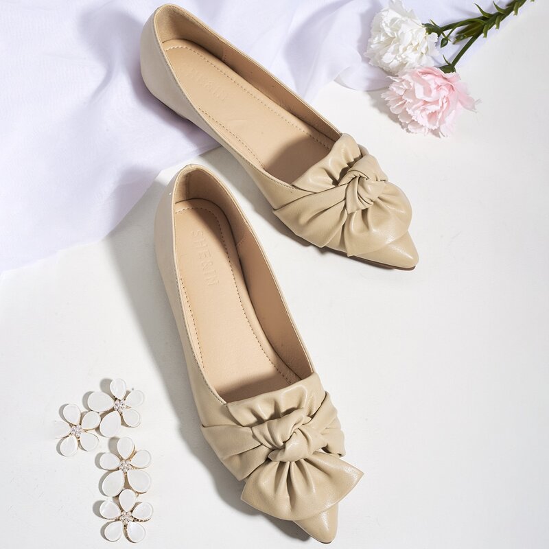 

Knot Decor Flats, Beige