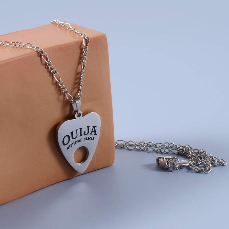 

Guys Letter Engraved Heart Charm Necklace, Silver