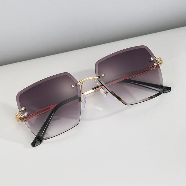 

Men Rimless Sunglasses, Purple