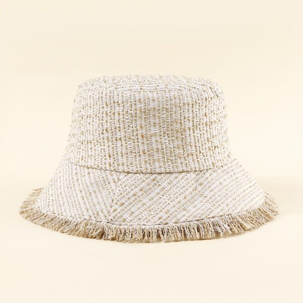 

Raw Hem Bucket Hat, Beige